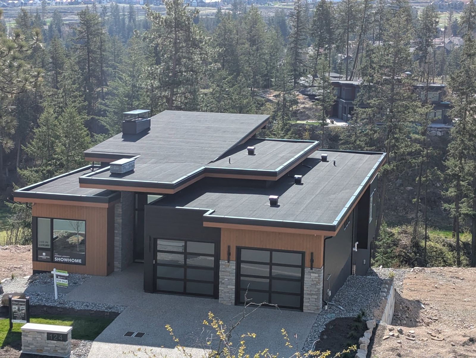 Modern home with a flat roof