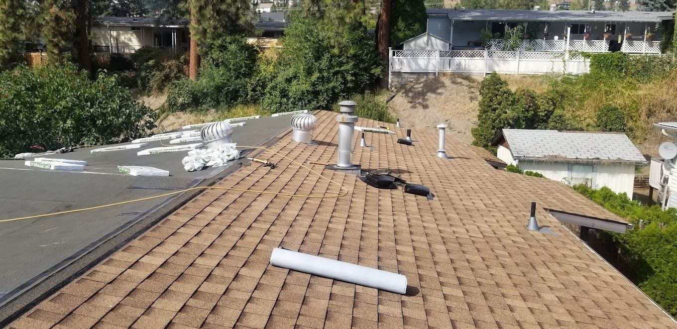 Roof replacement in progress